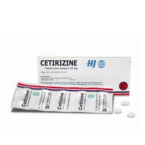 Cetirizine Manfaat, Dosis, Efek samping dan Harga.