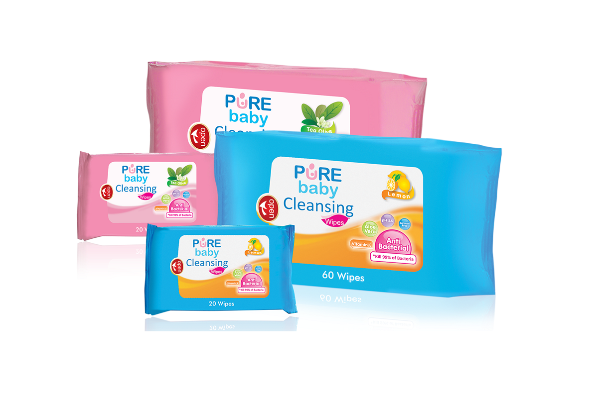 8. Purebaby Cleansing Wipes