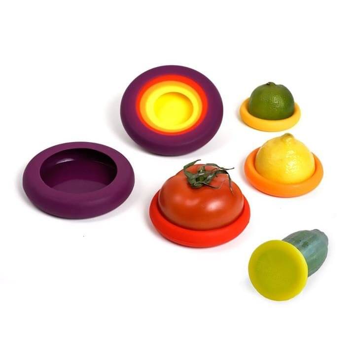 3. Food huggers reusable silicone food savers