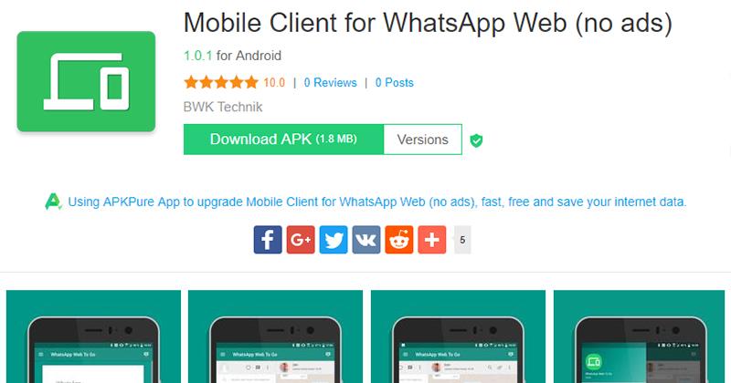 1. Mobile Client for WhatsApp