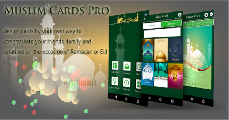 5. Muslim Cards Pro memiliki desain font bahasa Arab