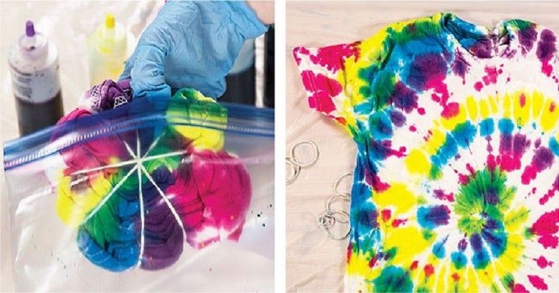 5 Langkah  Membuat  Tie  Dye  Shirt Mudah di Rumah Popmama com