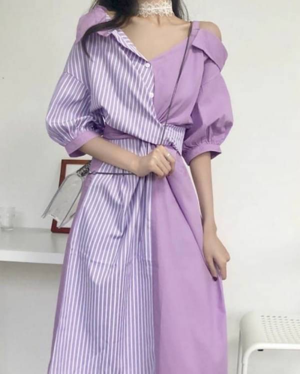 dress ungu lilac