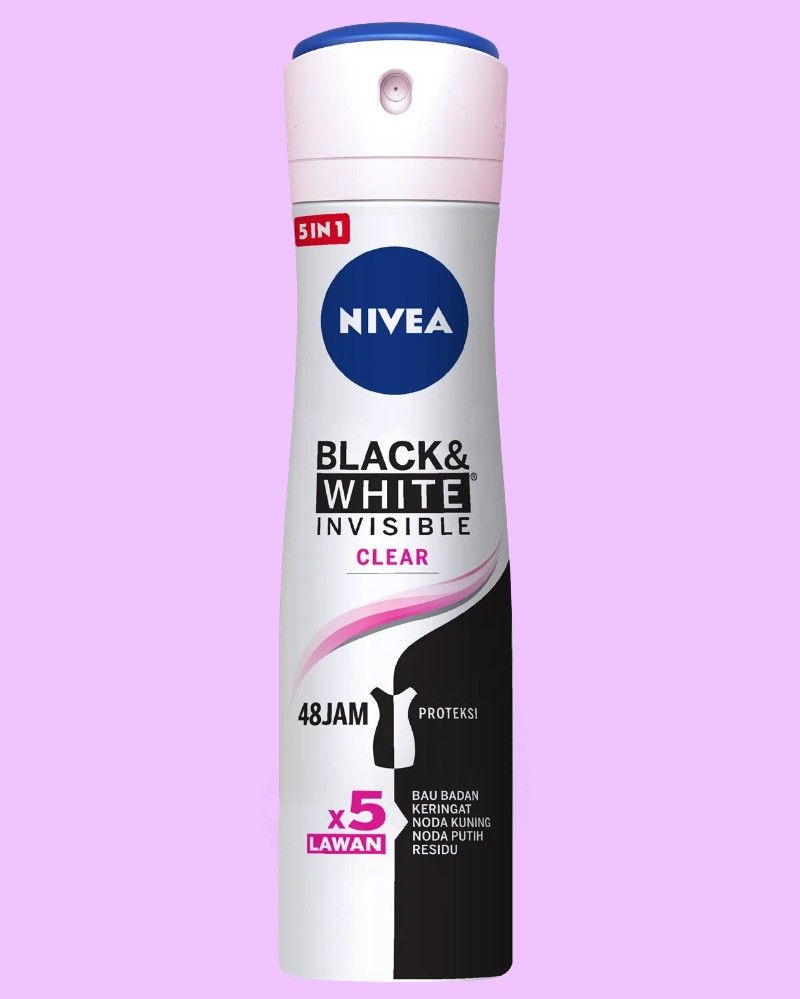 2. Nivea black & white clear spray