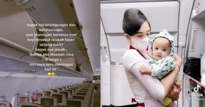 Viral Video Pramugari Gendong Bayi 5 Bulan Menangis Pesawat