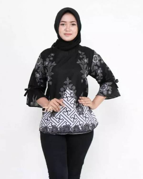 model dress batik remaja kombinasi