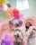 2. Dekorasi akikah Baby Mecca serba pink penuh balon cantik
