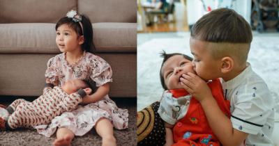 8 Foto Bayi Artis Dipangku Sang Kakak, Gemas Banget