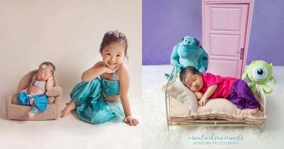 6 Newborn Photoshoot Bayi Artis Bertema Disney, Menggemaskan!