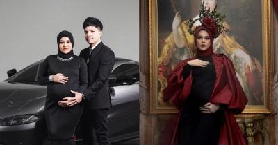 10 Foto Maternity Artis Berhijab Bertema Dramatis Mewah