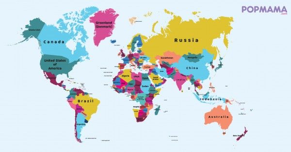 Peta Dunia Beserta Nama Negara Benua Eropa dan Amerika | Popmama.com