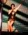 1. Victoria Beckham pamer baby bump atas panggung strapless mini dress