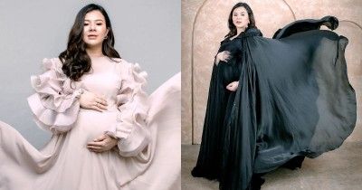 6 Foto Maternity Shoot Kehamilan Kedua Eriska Rein, Anggun Menawan