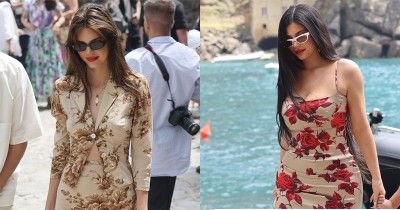 Fashion Keluarga Kardashian-Jenner saat Pernikahan Kourtney Italia