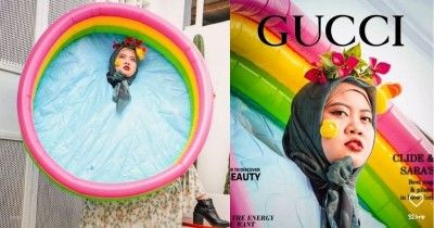 Komika Musdalifah Ikut Gucci Challenge, Gayanya Super Kreatif!