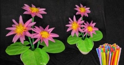Cara Membuat Bunga dari Sedotan Beserta Vas yang Tak Kalah Indah