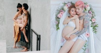 10 Foto Maternity Artis Tampil Seksi Bareng Suami