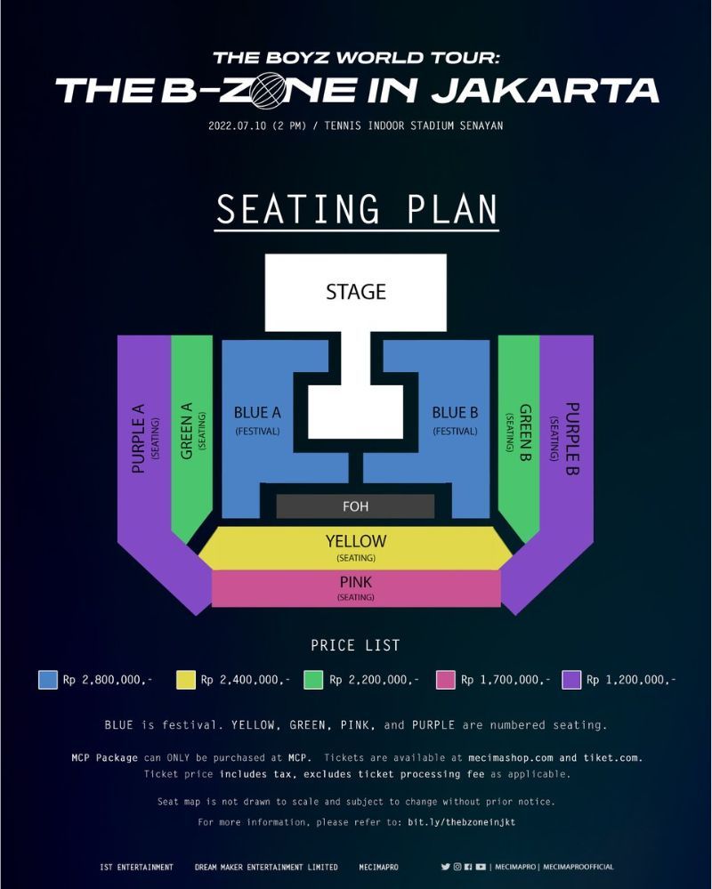 Harga tiket konser THE BOYZ