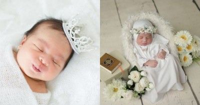 11 Newborn Photoshoot Bayi Artis Serba Putih, Simpel dan Menggemaskan