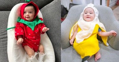 8 Foto Bayi Artis Pakai Kostum Lucu, Ada Rayyanza Pakai Kostum Pisang!