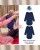 8. Petit Bateau Baby Girl's Dark Blue Temora Bodysuit