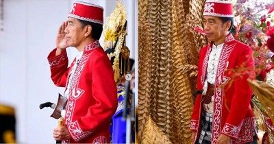 Baju Adat Dolomani asal Buton Sulawesi Tenggara Dipakai Jokowi