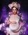 2. Momo tampil flawless saat pemotretan tema violet flower queen