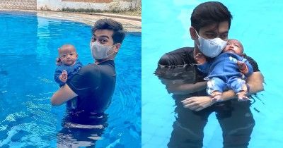 10 Foto Baby Moana Berenang Pertama Kali, Ada Sambil Nyelam