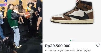 Ini Harga Sepatu Nike Jordan Travis Scott Dipakai Gracia JKT48