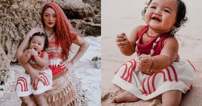 5 Potret Siti Badriah saat jadi Moana, Photoshoot dengan Baby Xarena