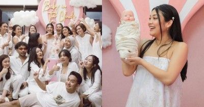 7 Foto Baby Shower Canti Tachril Istri Adipati Dolken, Penuh Game Seru