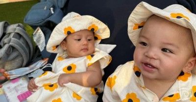 7 Foto Baby Izz dan Baby Mikaila Liburan Bareng di Bali, Kompak!