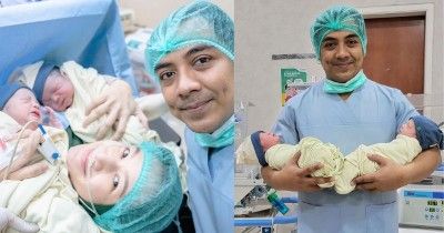 8 Tahun Menanti, Istri Ustaz Riza Muhammad Melahirkan Anak Kembar