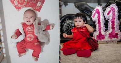 7 Foto Bayi Artis Mengenakan Pakaian Khas Imlek, Gemas