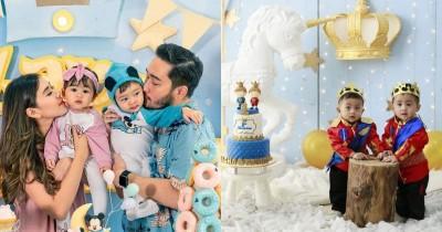 7 Potret Pesta Ulang Tahun Pertama Anak Kembar Artis, Meriah Mewah