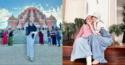 Gaya Hijab Inara Rusli Pasca Lepas Cadar: Sweater, Rok dan Sneaker