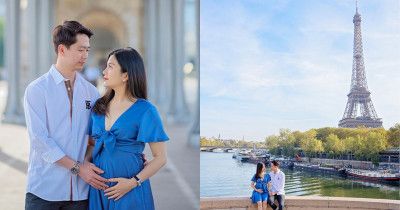 7 Foto Maternity Valencia Tanoe di Paris, Mesra dengan Kevin Sanjaya